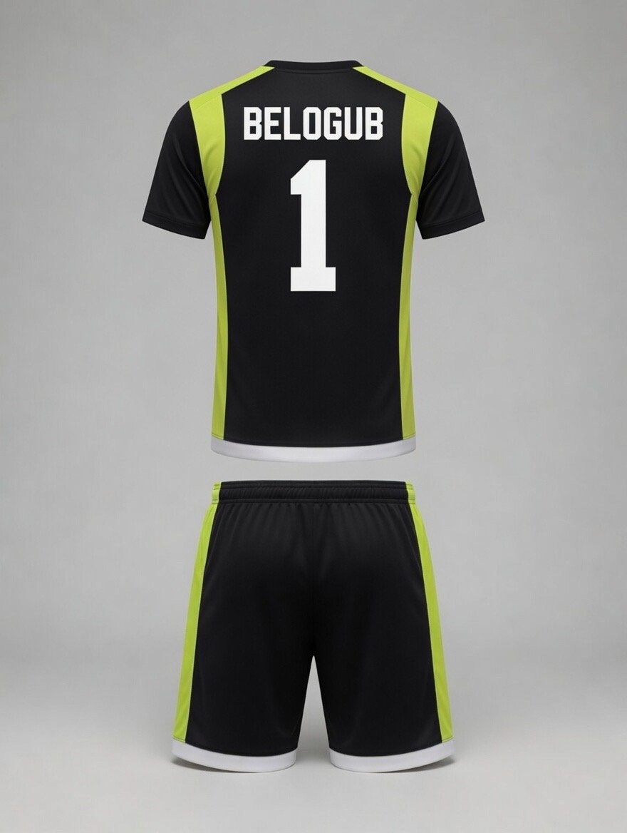 Зелено-черная вратарская форма FC SANJIK сзади